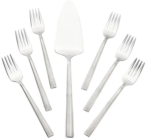Asphald Besteck-Set Invicta Kuchen Set 7 teilig 18/10 Edelstahl Rostfrei Kuchengabel Tortenheber Hochwertig (7-tlg), 6 Personen, Edelstahl 18/10, Spülmaschinenfest und Rostfrei