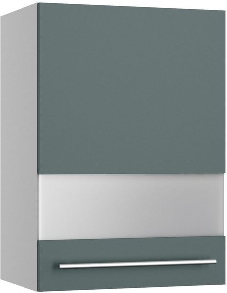 KOCHSTATION Hängeschrank KS-Bern2 Breite 50 cm, 1 Tür, 2 Einlegeböden, Front mit Milchglas-Einsatz