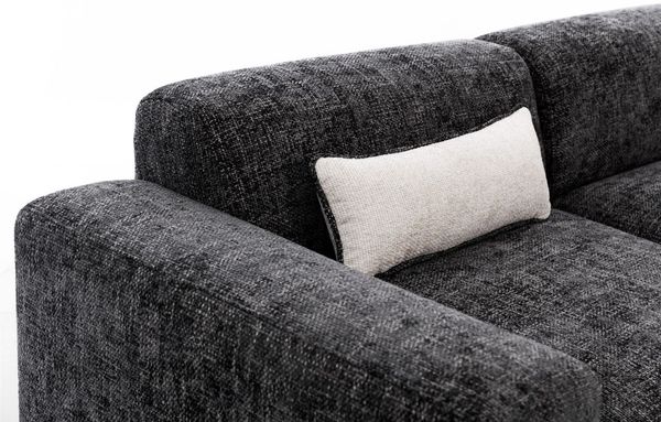 Bigsofa Designersofa Sofa ROMY 4-Sitzer in Stoff Enjoy Me Grafit Bild 3