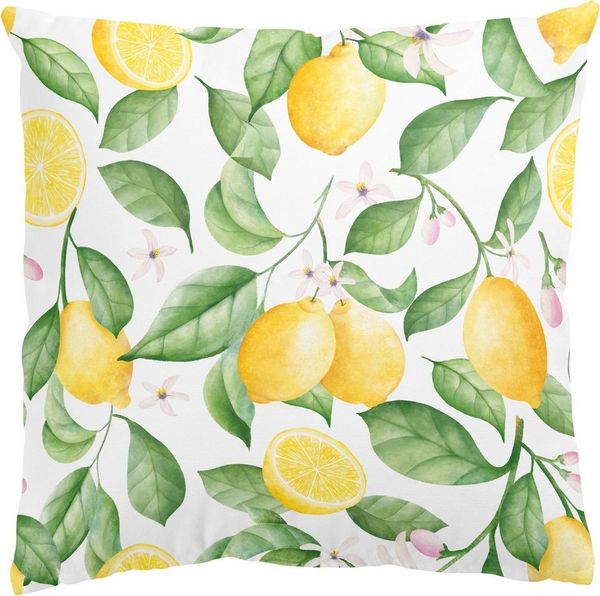 Bilderdepot24 Dekokissen drinnen Kissenhülle/ Sofakissen/ Zierkissen Kissenhülle gelb Kulinaris, Bezug Aquarell mit / ohne Füllung Zierkissen Outdoor Sofa Bett