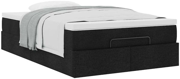 vidaXL Ottoman-Bett mit Matratze Schwarz 120x200 cm Stoff 3311101 Bild 5