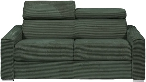 Vente-unique - VIZIR Sofa SamtStoff Grün - B 223 cm94 cm x H 110 cm95 cm x L 196 cm
