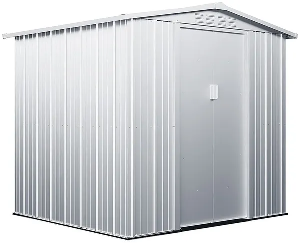 Vente-unique - LINUS Gartenhaus Metall Grau - B 169 cm x H 163 cm x L 191 cm Bild 3