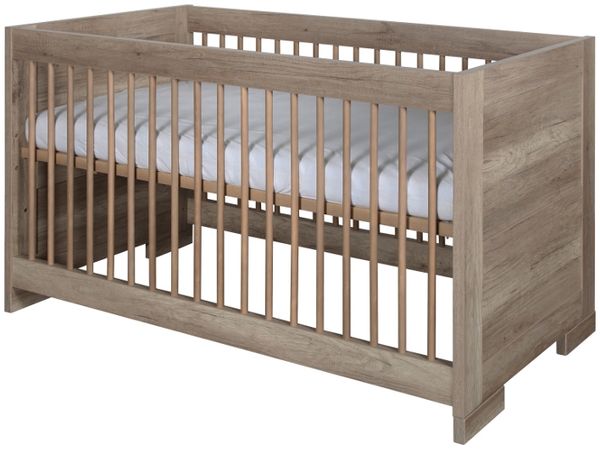 Kidsmill Brent Babybett Oldwood 70 x 140 cm Grau - Material: Plattenmaterial - Babypark. de