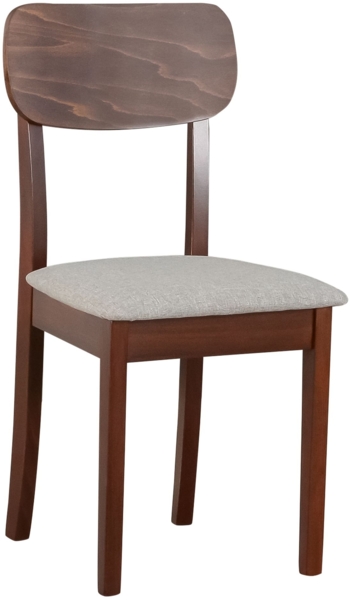 Selsey 'Noeles' Esszimmerstuhl mit Polstersitz, Hellbeige/Nussbaumoptik