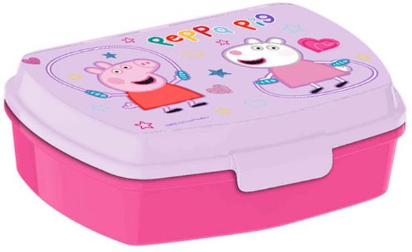 Peppa Pig Brotdose Kinder Lunchbox Pausenbox mit Deckel Rosa
