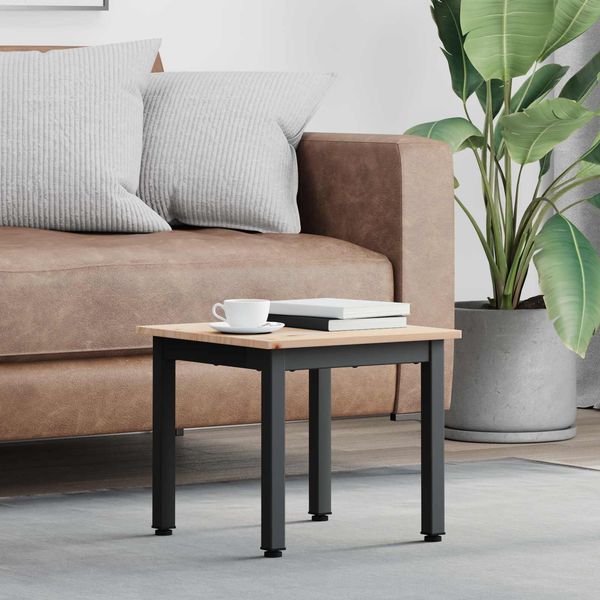 vidaXL Couchtisch Natur 40 x 40 x 36 cm Massives Kiefernholz 892753