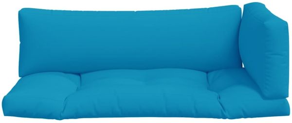 vidaXL Palettenkissen 3-tlg. Hellblau Stoff 360948 Bild 4