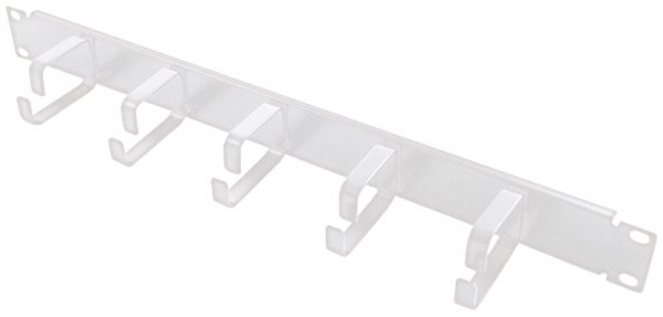 Logilink KabelfÃ¼hrungspanel 19 1HE, 5 StahlbÃ¼gel, grau Bild 1