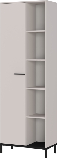 Germania Aktenschrank GW-Rovigo 2237-572, in Kaschmir, Tür schließt nur 2/3 des Schranks, 64 x 190 x 34 cm