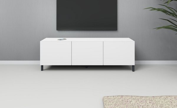 borchardt Möbel Lowboard Sophia, TV-Schrank mit Metallfüßen, Modernes TV-Board, Breite 139 cm, 3-türig