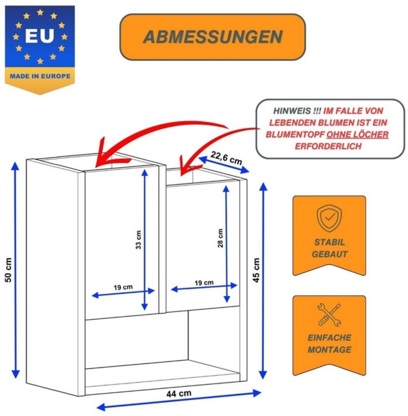 Raumhirsch Furniture Blumenständer für Innenräume, Blumenkasten ohne Einsatz, Pflanzkasten Bild 2