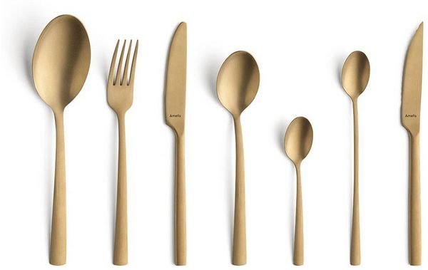 Amefa MANILLE Besteckset 42-teilig PVD gold mattiert