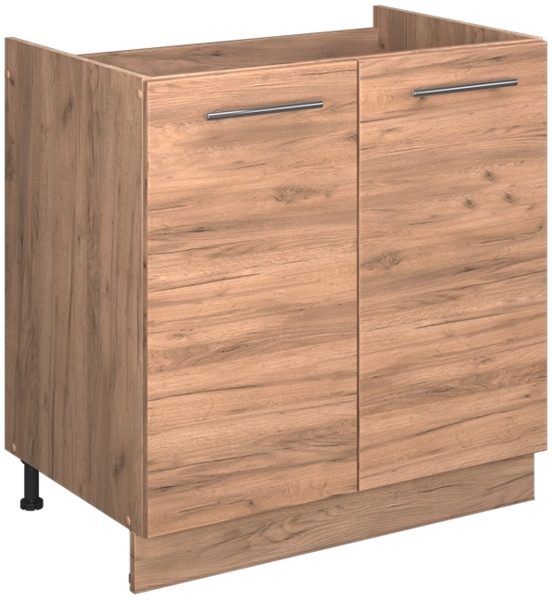 Spülenunterschrank Fame-Line Goldkraft Eiche 80 cm , AP Anthrazit Vicco