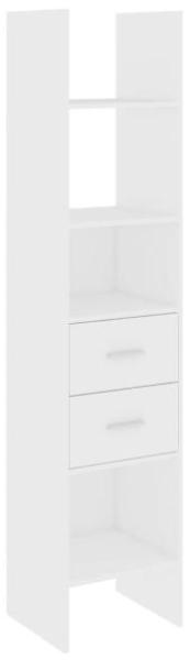 vidaXL Bücherregal Weiß 40x35x180 cm Holzwerkstoff 803416