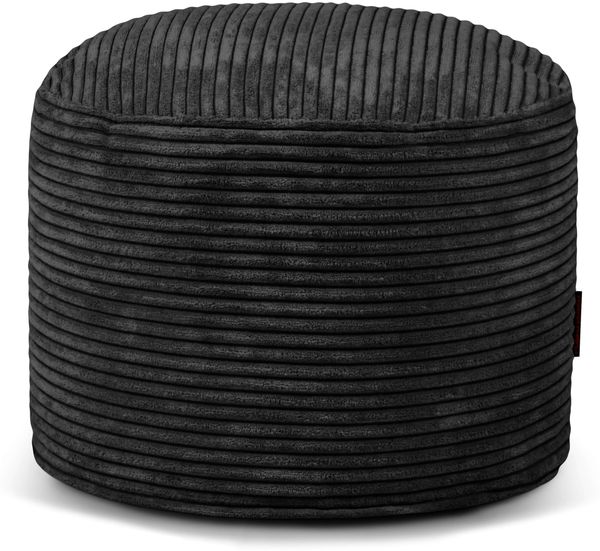 Sitzsack ‘Mini‘, Bezugstoff - Waves, 100% Polyester, Black, 30x40x40 cm cm.