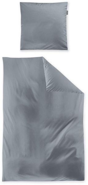 Irisette Bettwäsche Premium Satin Bettwäsche Paris, Mako-Satin, 2 teilig, hochwertige Uni Premium Bettwäsche mit Reißverschluss, 100% Baumwolle