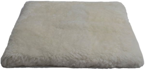 Reissner Lammfelle SIKI-VF Schaffell Sitzkissen Vollfell Qualität (Rollstuhlauflage Katzenbett) VF 40x40 cm weiß