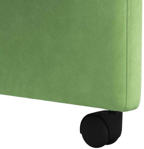 vidaXL Esszimmerstühle mit Rollen 2 pcs Hellgrün 58 x 65 x 98 cm Samt 42017878 Bild 8