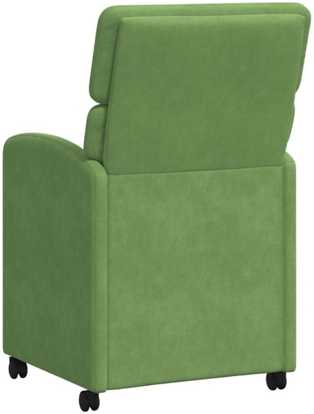 vidaXL Esszimmerstühle mit Rollen 2 pcs Hellgrün 58 x 65 x 98 cm Samt 42017878 Bild 5