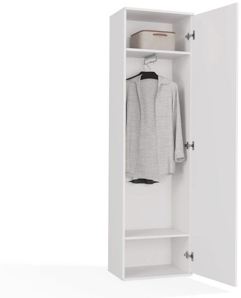 TOPESHOP GARDEROBENSCHRANK DUO Eiche Spiegel 180x50x35 (H 180 x T 35 x B 50 cm)