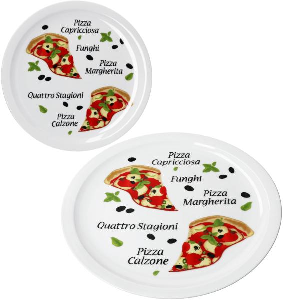 2er Set Variazione Pizzateller Ø30,5cm 2 Personen XL-Teller Pizza-Dekor Platte