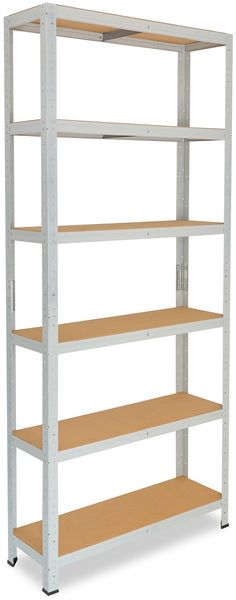 shelfplaza OFFICE 200x110x30 cm Schwerlastregal in lichtgrau mit 6 Böden und 145 kg Traglast pro Boden