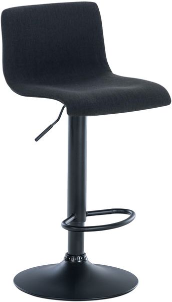 CLP Barhocker Hover mit Stoffbezug,schwarz Metall matt schwarz
