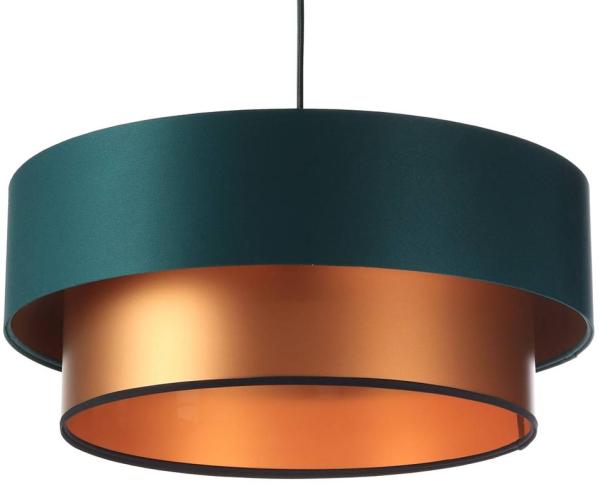 BPS Koncept 061-051-40CM Hängeleuchte Duo ellegant grün/Kupfer 1xE27 H:102cm Ø 40cm dimmbar