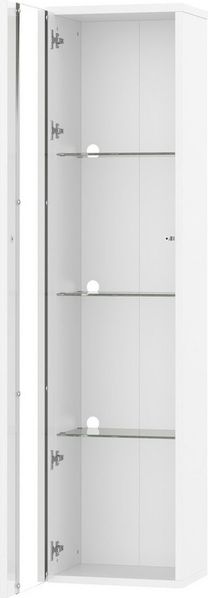 KLAM HOME Vitrine 40x29x170 cm, multifunktionale Vitrine, Glasvitrine mit Glastrennwand (LED-Farbwechsellicht, Fernbedienung/App-Einstellung, Acrylplatte) Schlichtes Design, Schwarz