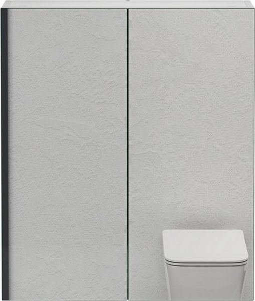 doporro Spiegelschrank Wandschrank Wandspiegel 60/80/100/120x70cm Weiß/Anthrazit