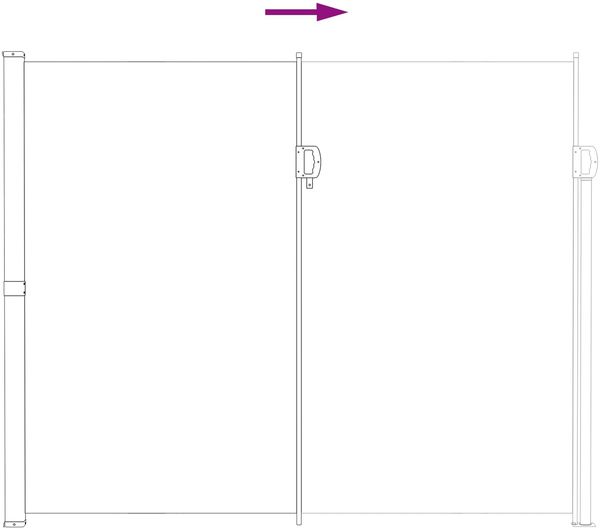 vidaXL Ausziehbares Seitenmarkise Grau 300 x 200 cm Polyester 42035445 Bild 6