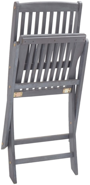 vidaXL Klappbare Gartenstühle 4 Stk. mit Kissen Massivholz Akazie 3064586 Bild 7
