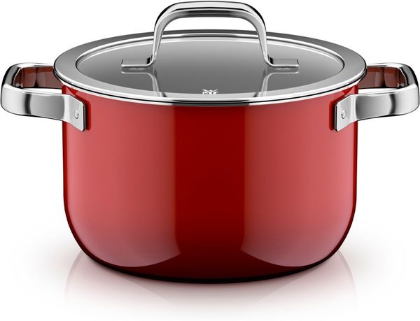 WMF Kochtopf Fusiontec Mineral Pro, Glas, Edelstahl (1-tlg), kratzfeste Oberfläche, wärmereduzierende Hohlgriffe, Made in Germany