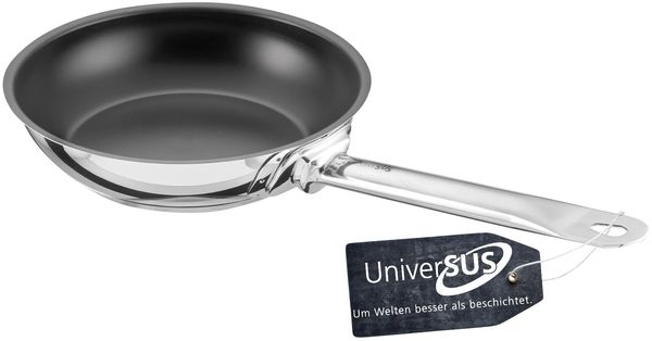 GastroSUS Industar PLUS Bratpfanne mit UniverSUS Oberflächenstruktur, ohne PFAS/PTFE, 163150-20, Edelstahlpfanne Induktion, 20 cm