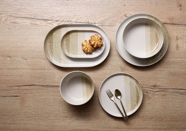 Dessertteller / Frühstücksteller 19,5cm 6er Set Trio creme