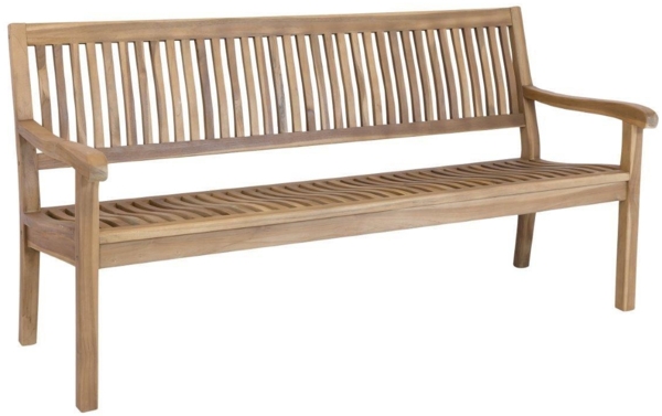 LEX 'Kingsbury' Gartenbank, mit Armlehnen, nachhaltig, Teakholz, 90 x 65 x 180 cm