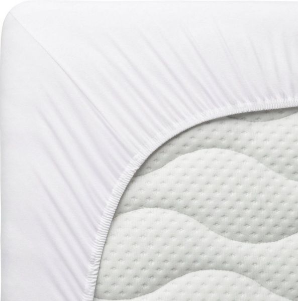 Schlafgut Spannbettlaken Premium, Gummizug: rundum, (1 Stück), Mako-Zwirn-Jersey, Full-white, S 90x190 cm - 100x220 cm Bild 4