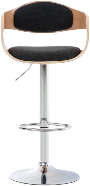CLP 2er Set Barhocker Kingston Stoff drehbar mit Höhenverstellung,natura/dunkelgrau Bild 2