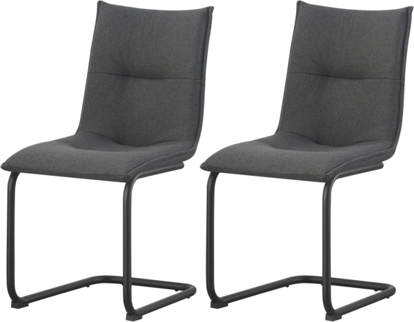 Stuhl (B/H/T): 46 x 89 x 59 cm in Anthrazit