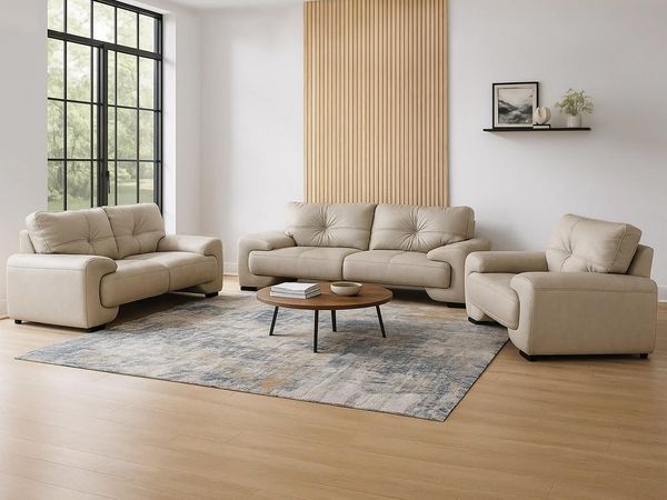 Beautysofa Big-Sofa Polstergarnitur Omega Set 3+2+1 Sofa Wohnzimmer Sofagarnitur, modernes Sofaset für Wohnzimmer, Kunstleder Couchgarnitur im modernen Design