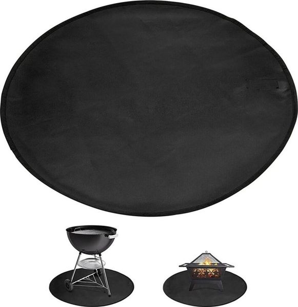 FELIXLEO Topflappen Feuerfeste Matte 91cm Rund BBQ Grillmatte Hitzeschutzpad, (1-tlg)