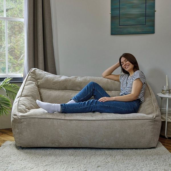 icon Sitzsack Sofa aus Chenille „Cecilia", Made in Germany, für Erwachsene, XXL Sitzsack