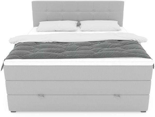 99rooms Madagaskar Boxspringbett Kunstleder MADRYT Champagner 160x200 cm Taschen-Federung Bild 4