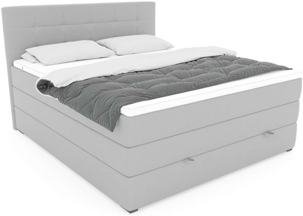 99rooms Madagaskar Boxspringbett Kunstleder MADRYT Champagner 160x200 cm Taschen-Federung Bild 3