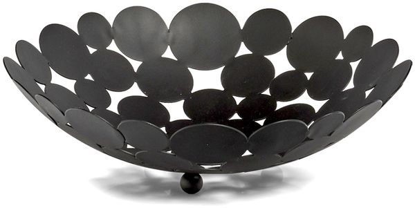 ZELLER 27412 Obstkorb Metall, schwarz, ca. Ø 29 x 8,5 cm