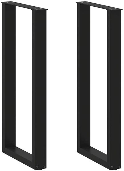 vidaXL Bartischbeine U-Form 2 Stk. Schwarz 40x(100-101) cm Stahl 4013228