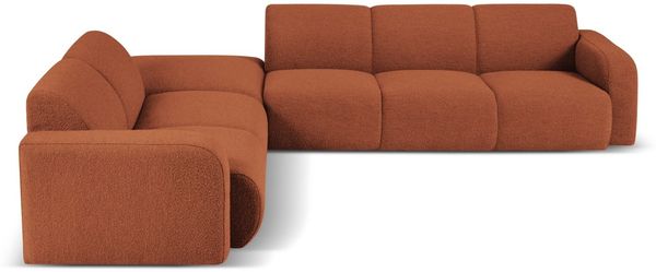 Micadoni Ecksofa Molino 6-Sitzer Links Boucle Braun Bild 2