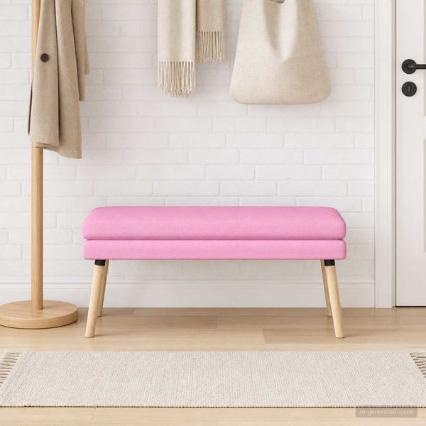 vidaXL Doppellagige Bank Rosa 110 x 40 x 47 cm Stoff 42038457