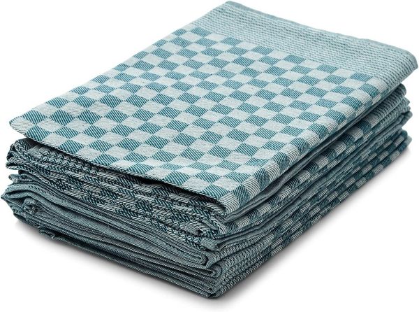 Hometex Premium Textiles Geschirrtuch Trockentuch, Profi-Küchentücher , (10er Set Geschirrtuch Grubentuch, 100% Baumwolle Zwirn, Sehr saugfähig - Premium Qualität)